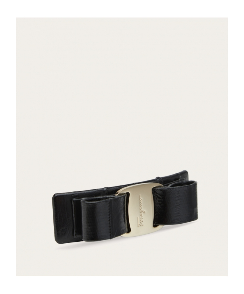 Ferragamo Haarspange Aus Seide Mit Schleife In Black