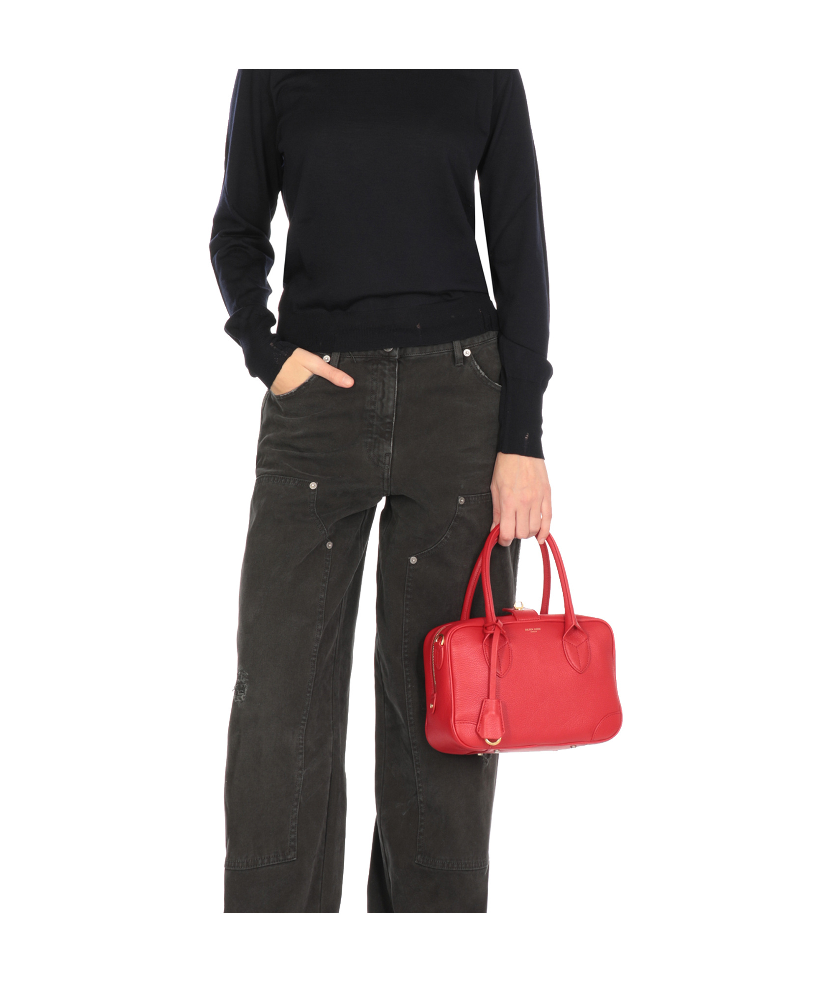 Golden Goose Logo Shoulder Bag In Red