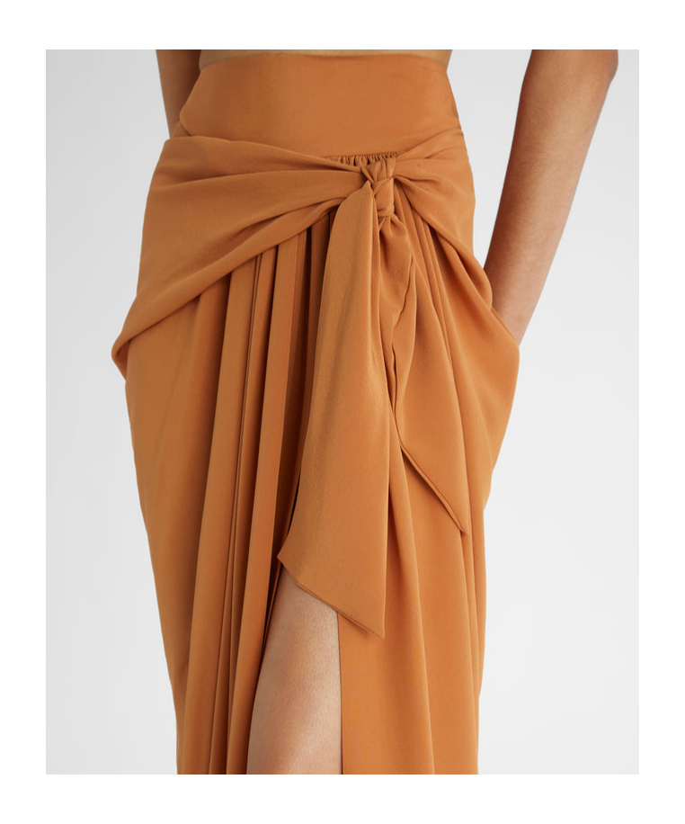 Ermanno Scervino Pleat-detail Silk Skirt