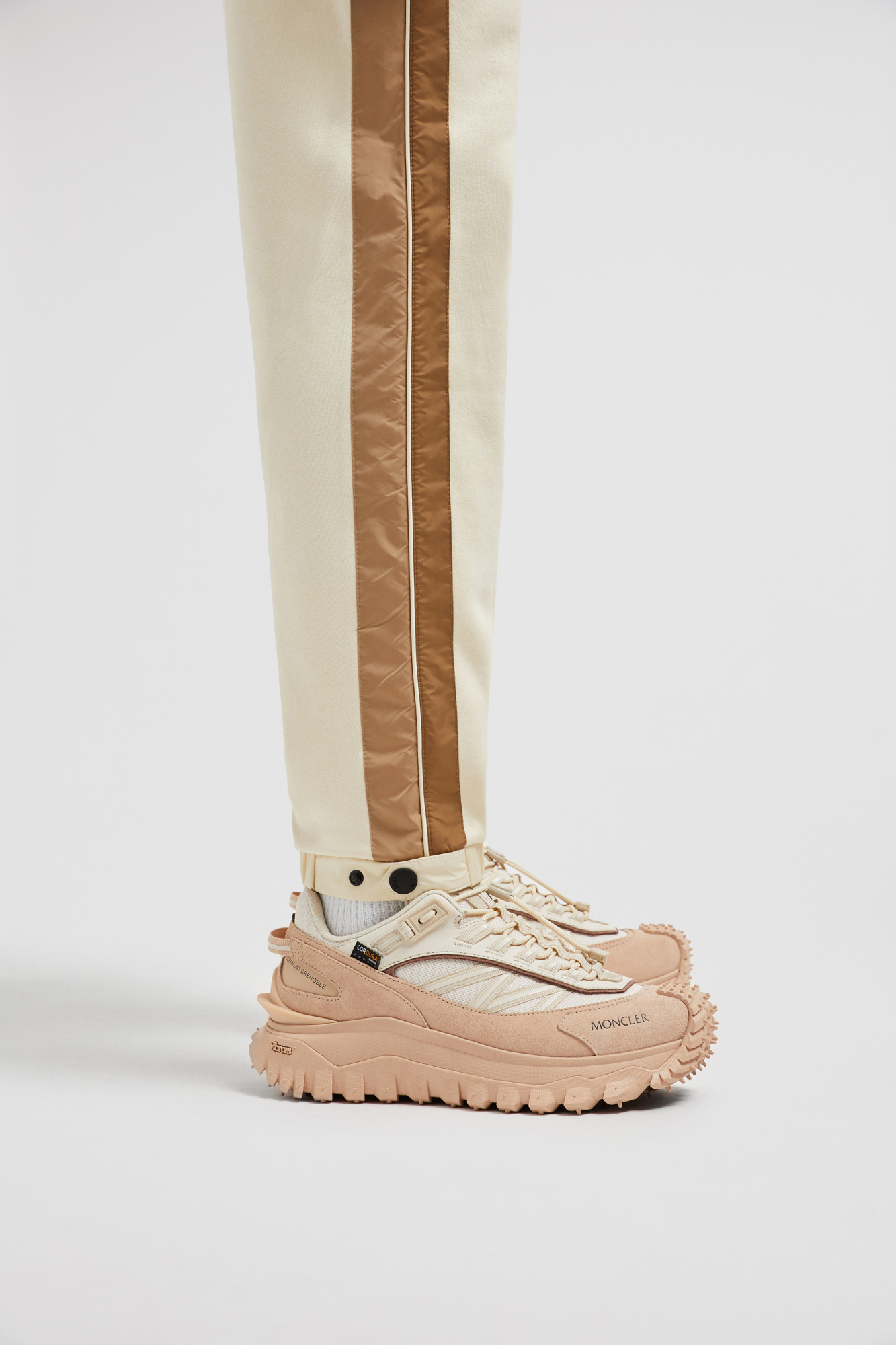 MONCLER PADDED MOUNTAIN LOGO TRACK PANTS 