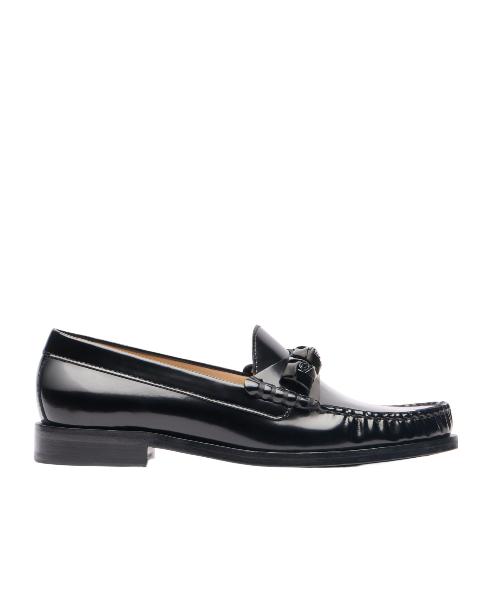 Stuart Weitzman Rosie Leather Slip-on Loafers In Black