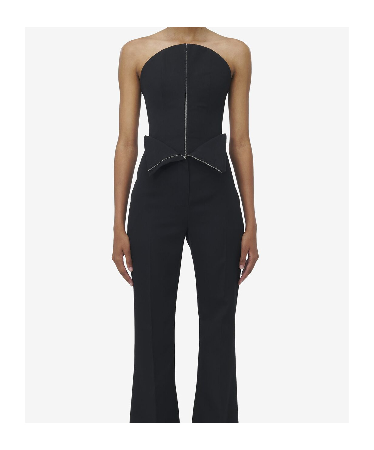 Alexander Mcqueen Asymmetrical Corset In Black