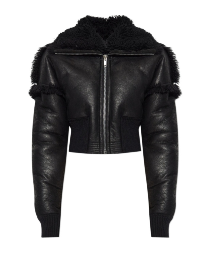 Rick Owens Long Sleeve Leather Jacket