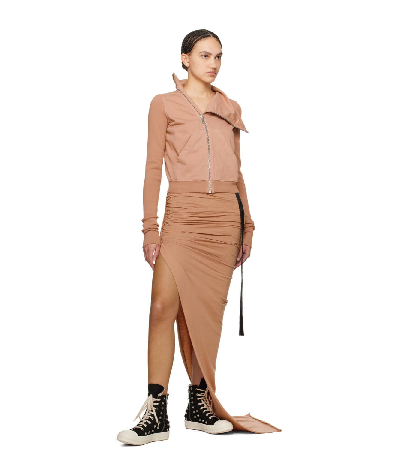 Rick Owens Drkshdw Pink Edfu Maxi Skirt In Pink