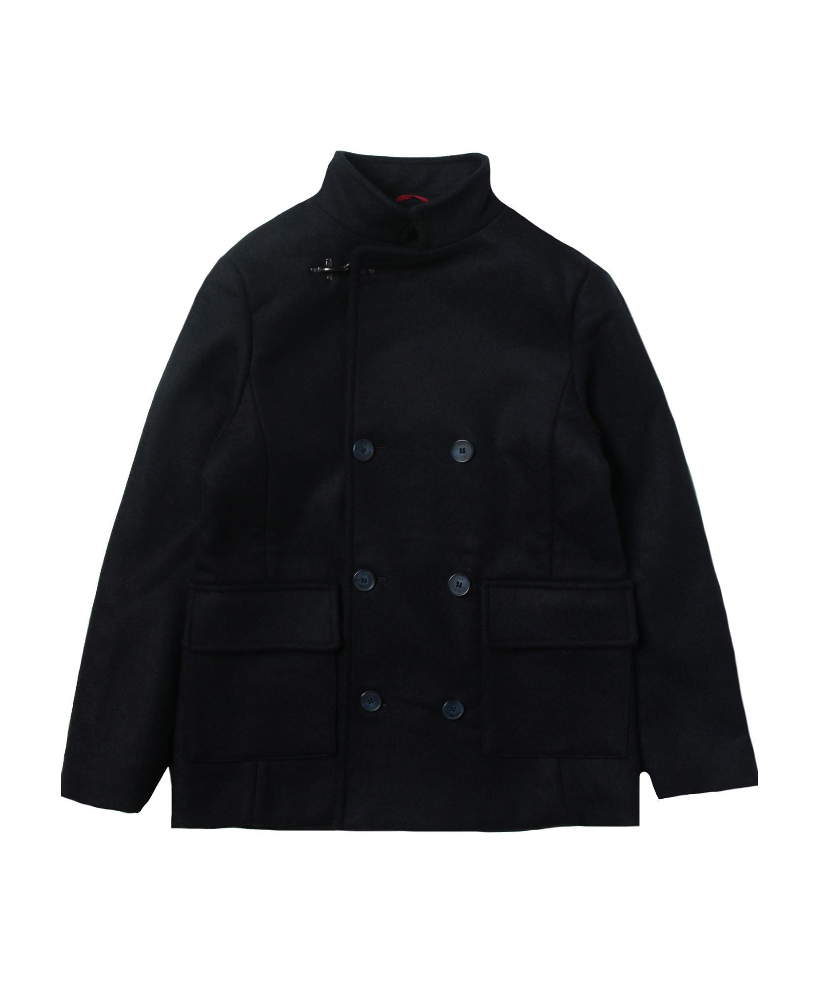 Fay Double-breasted Coat In Black
