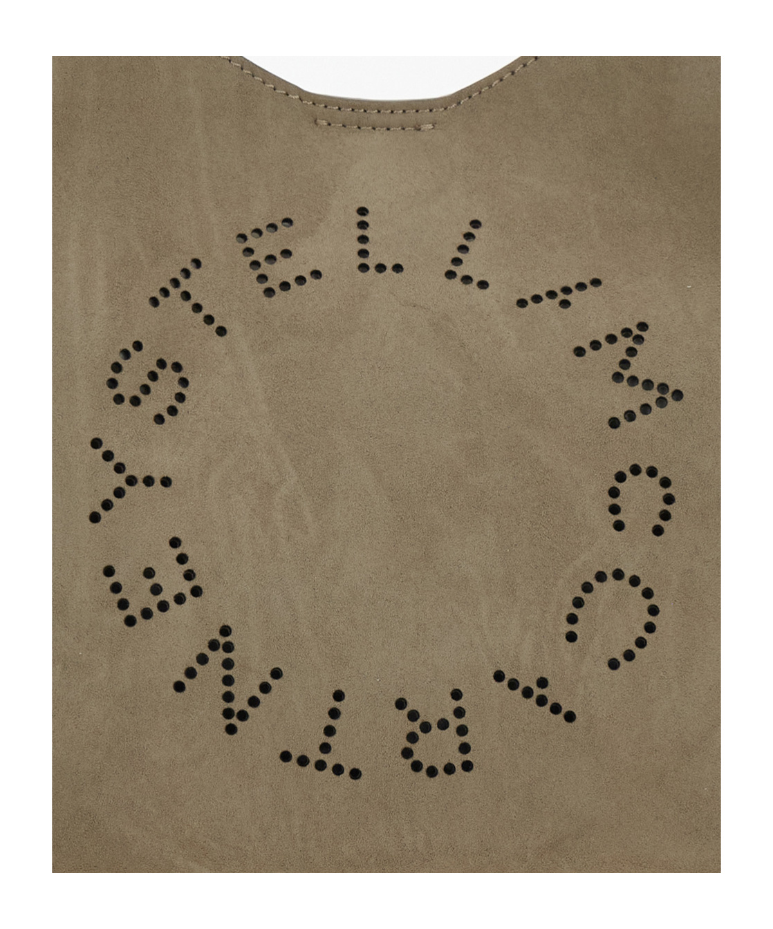 Stella Mccartney Logo Small Hobo Bag Alter Suede W/piping Details