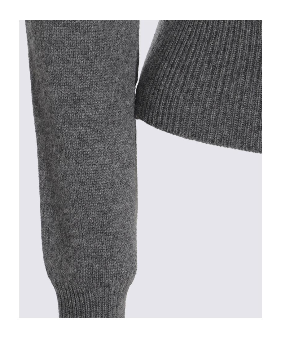 Miu Miu Long-sleeved Sweater In Gray