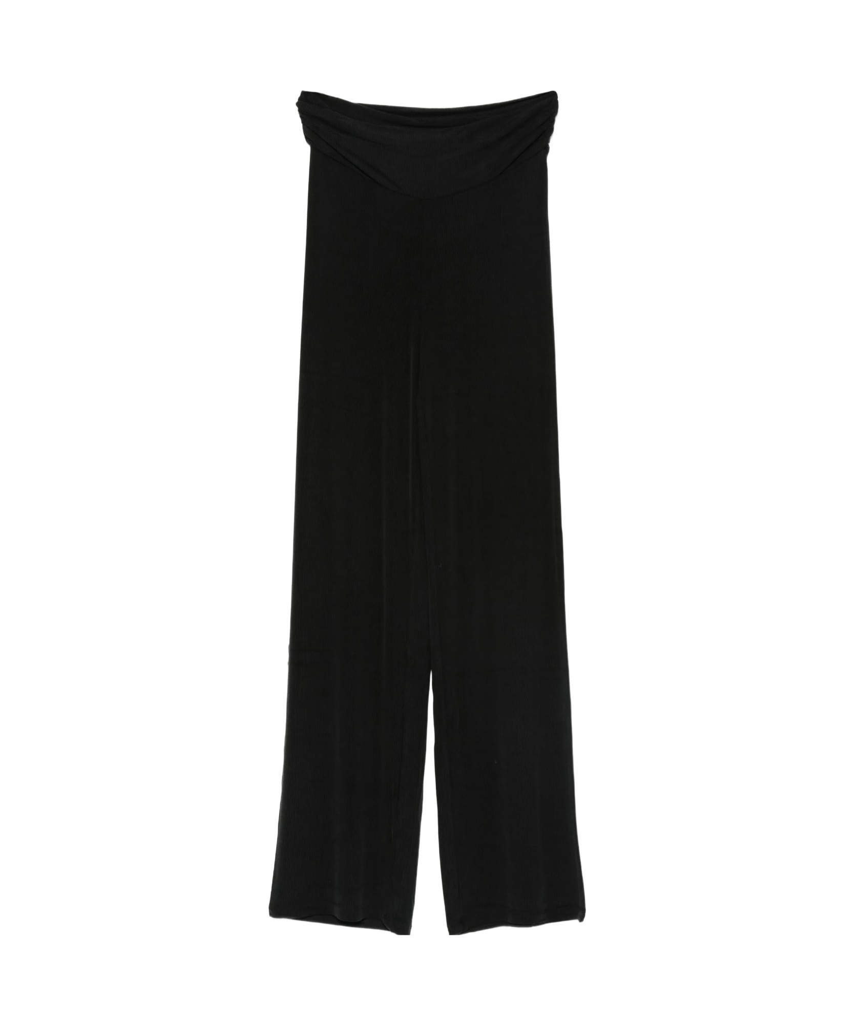 Aya Muse Ruched Fold Over Pants Clothing In Black