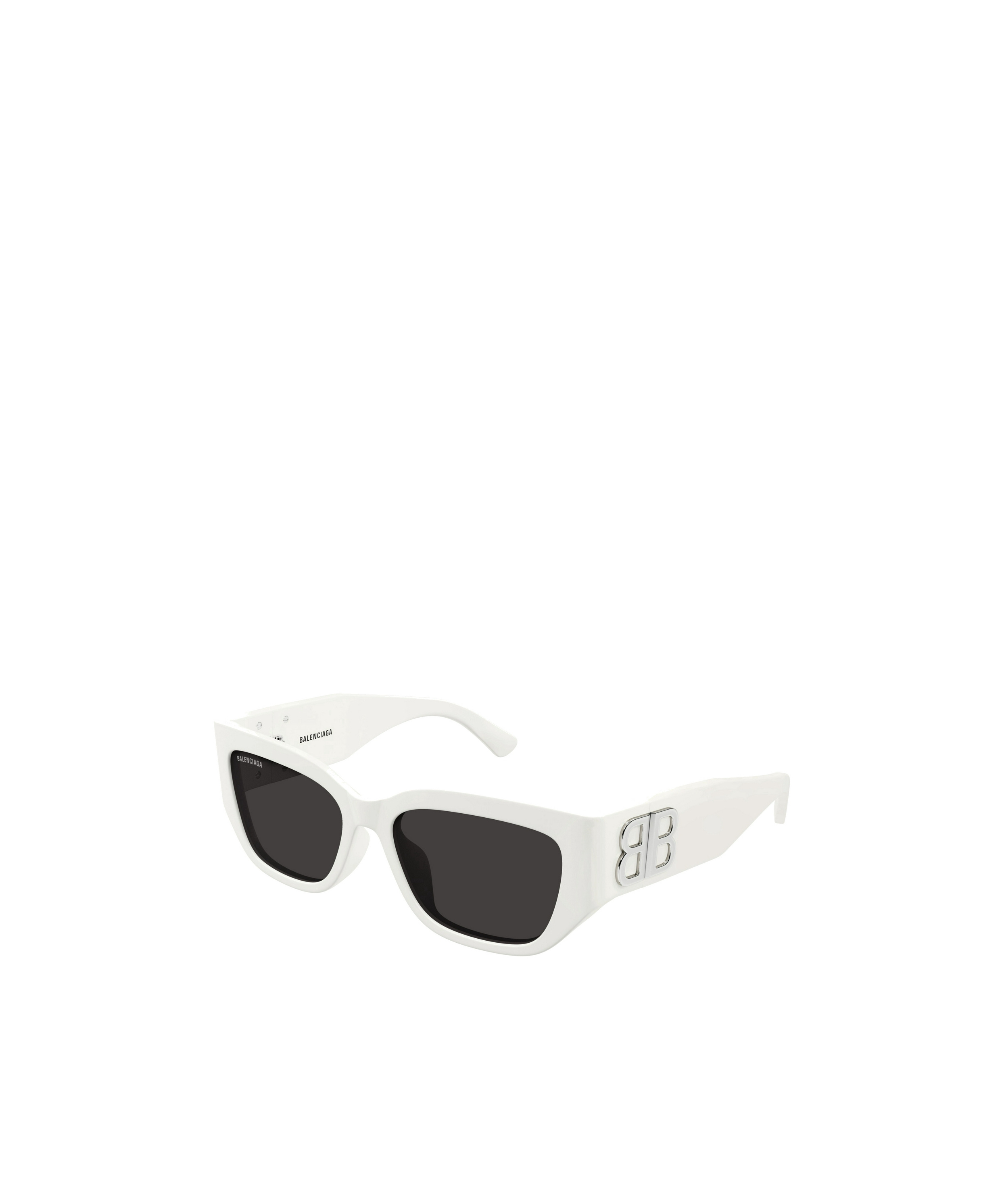 Balenciaga Logo-plaque Sunglasses In Black