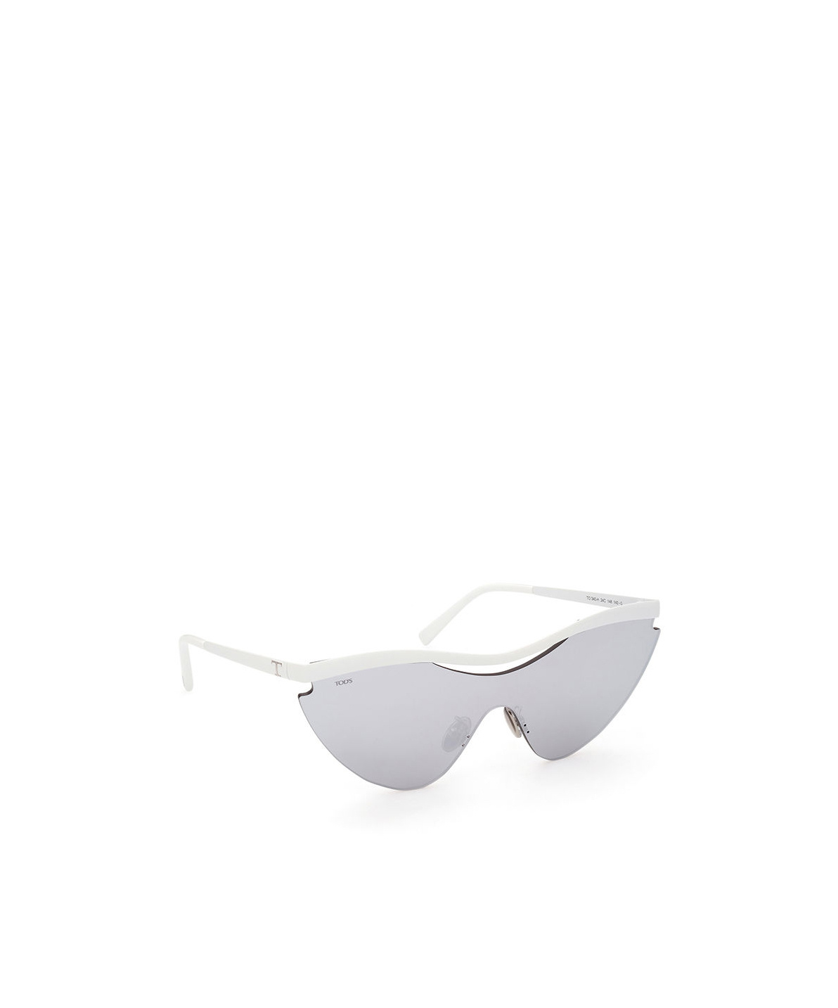 Shop Tod's Geometric Frame Sunglasses In White