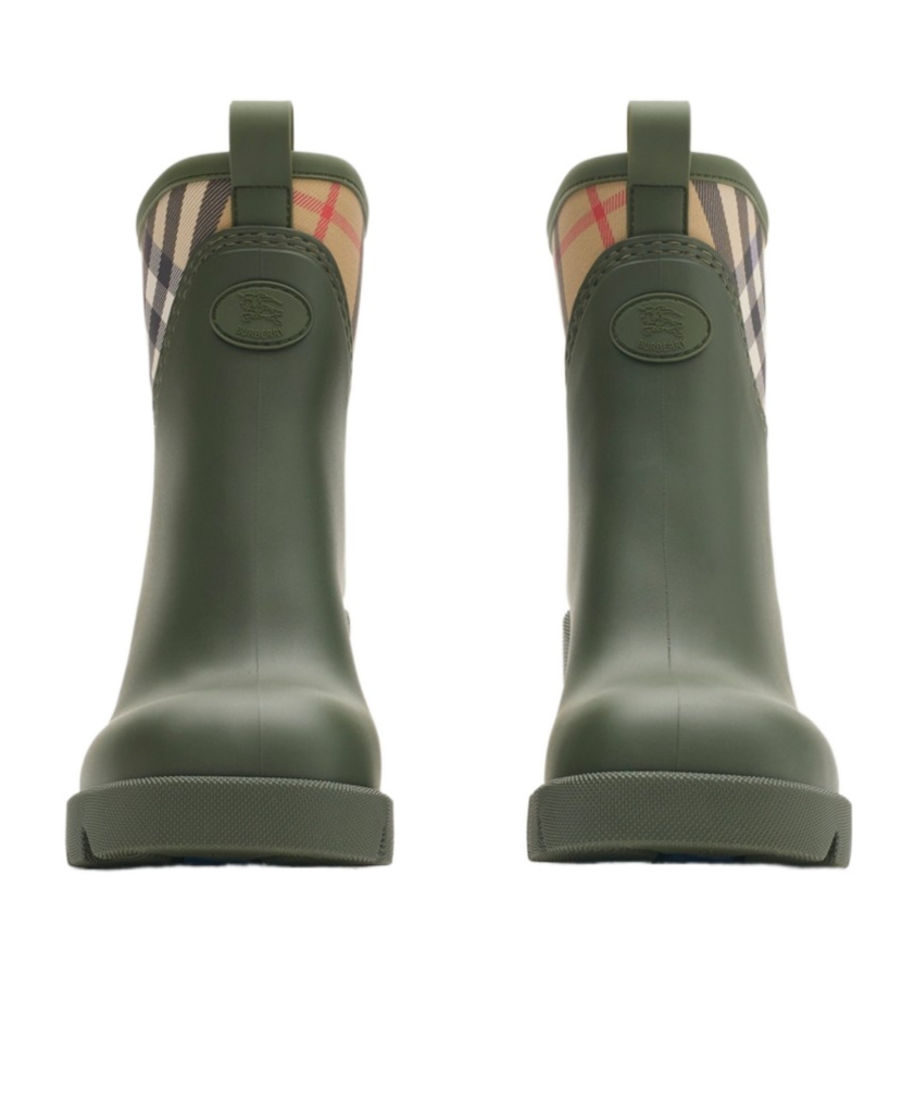 Burberry Marsh Stamp Heeled Low Boots In Blue
