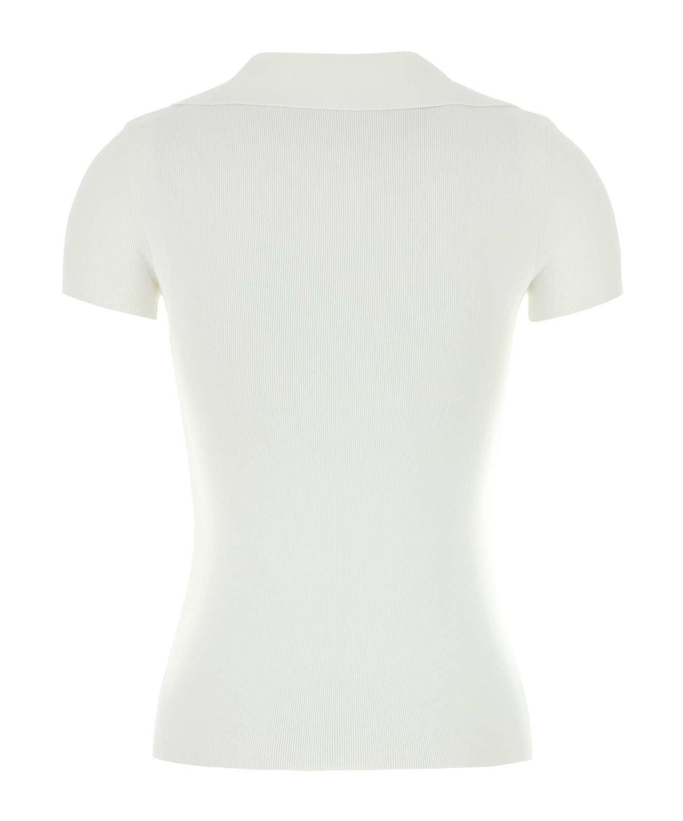 Balenciaga Women T-shirt With V-neckline In White