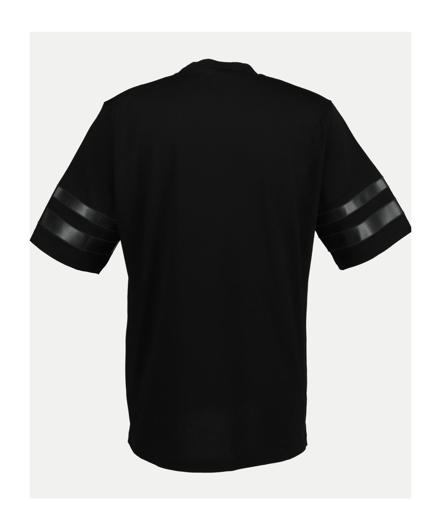 Dsquared2 T-shirt With Faux Leather Inserts In Black