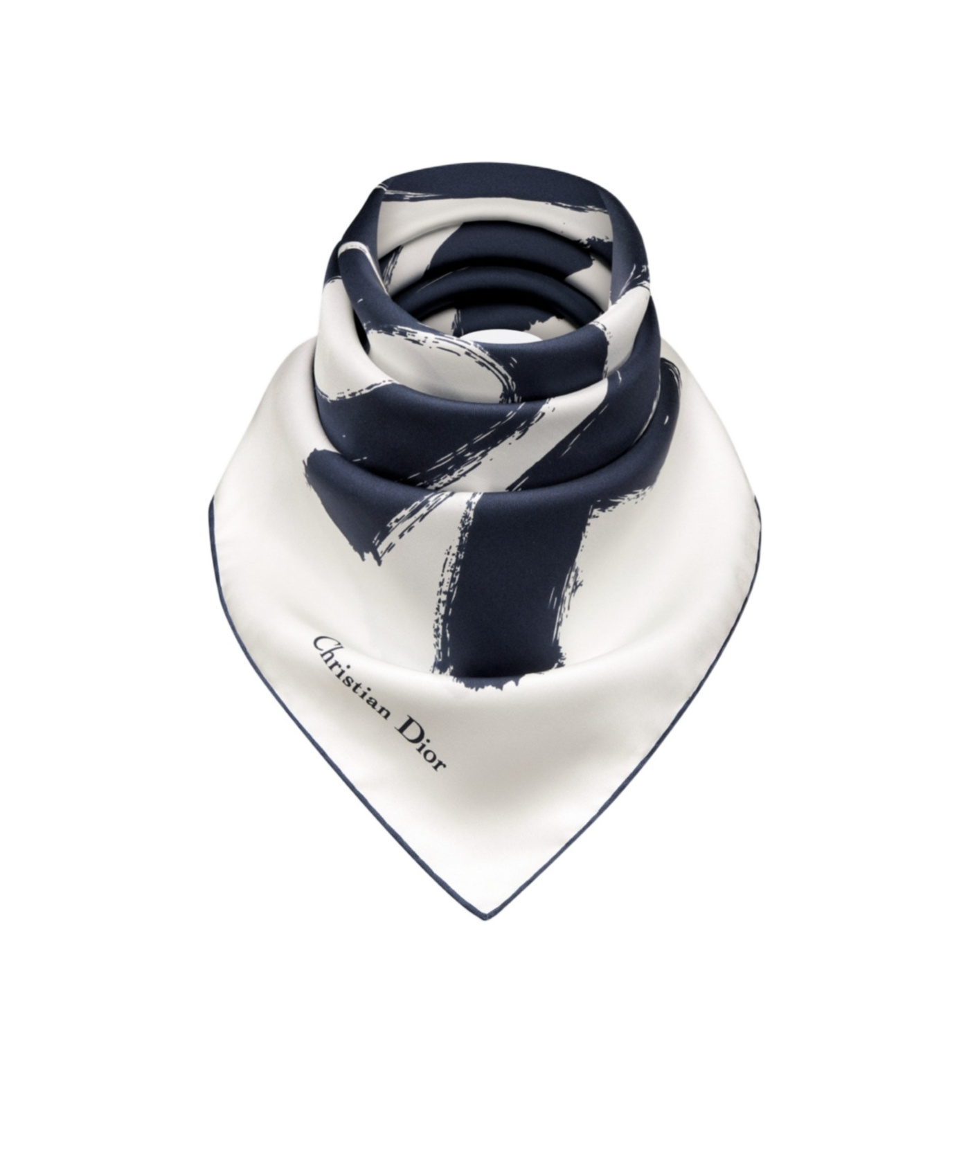 Dior Logo Scarf In White