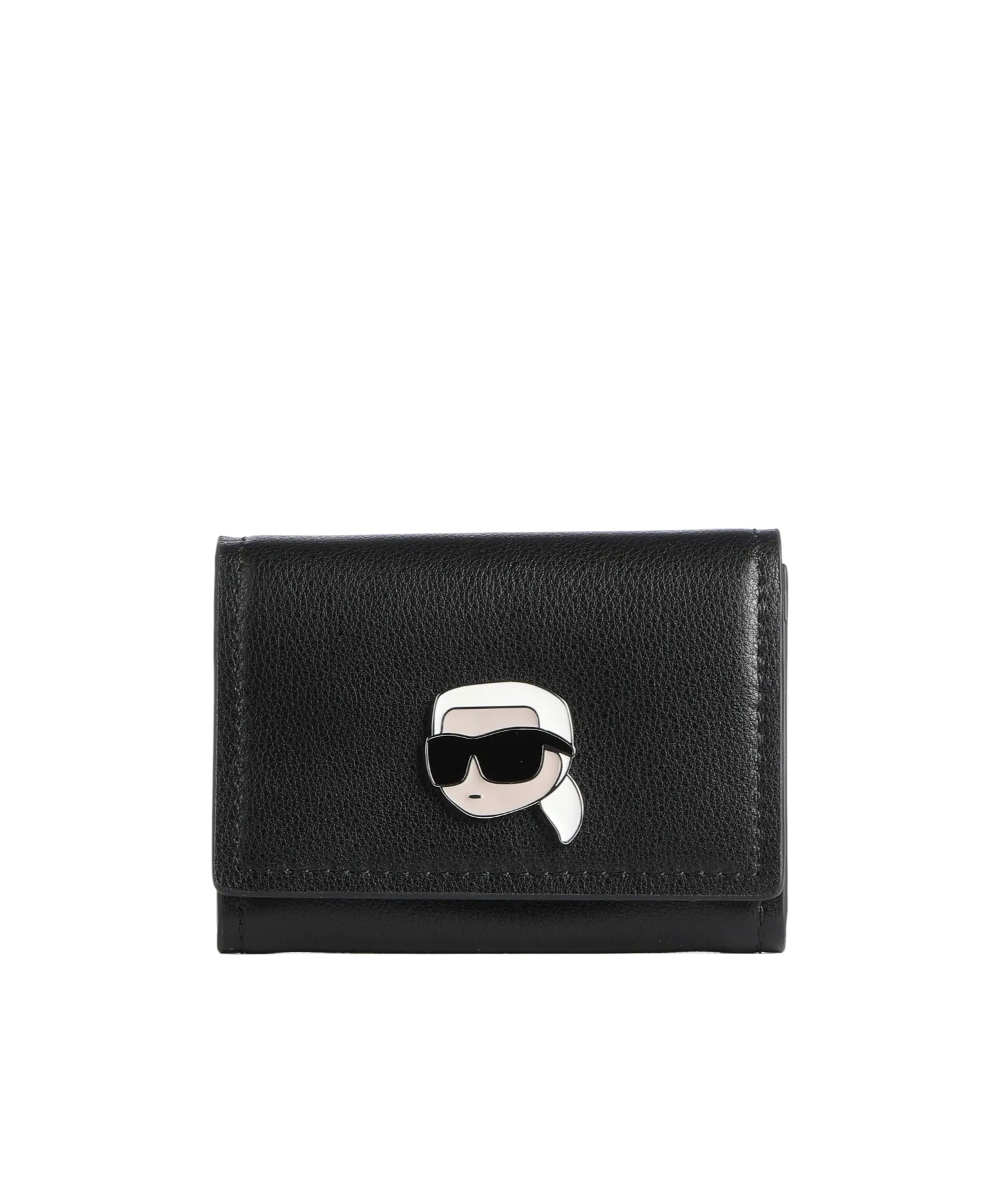 Karl Lagerfeld K/ikonic 2.0 Leather Wallet In Black