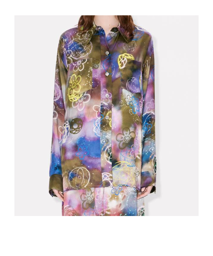 Kenzo X Futura 2000 Floral-atom Shirt In Multi