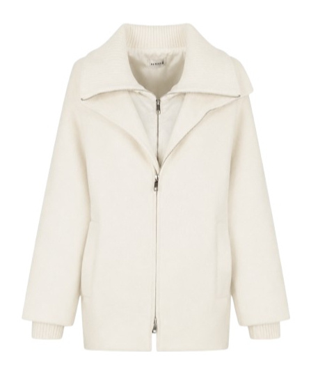 P.a.r.o.s.h Long-sleeve Zip-up Jacket In White