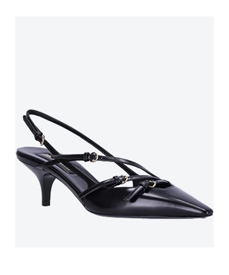 Miu Miu Open-heeled Sandals In Black