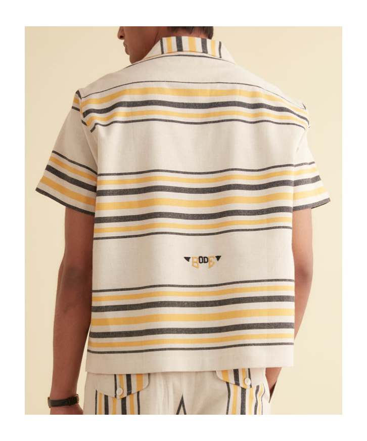 Bode Striped Short-sleeved Shirt In Multicolor