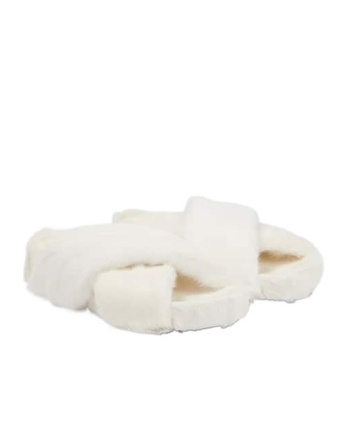 Jil Sander Shearling Sandals In White