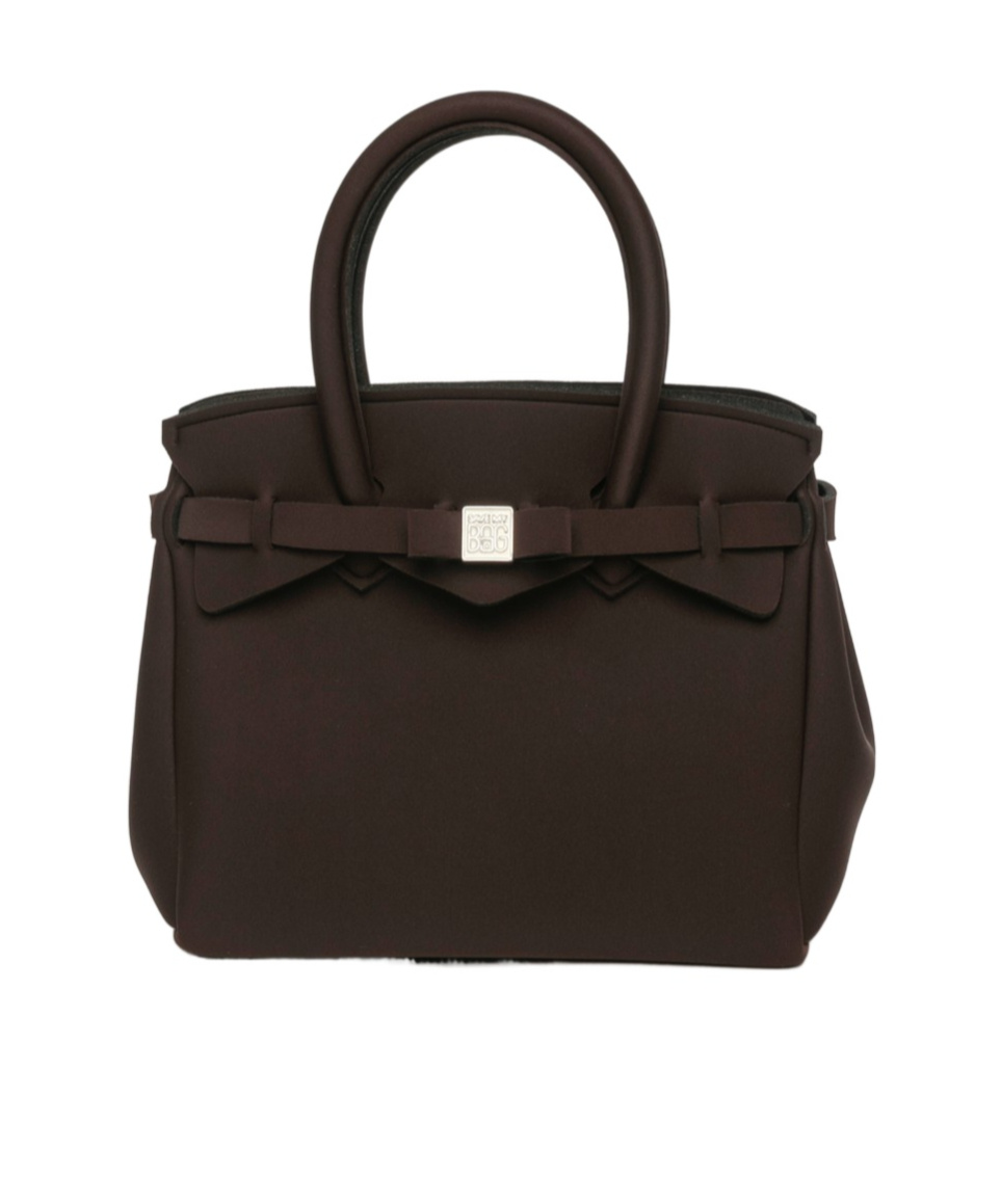 Save My Bag Logo Handbag In Black