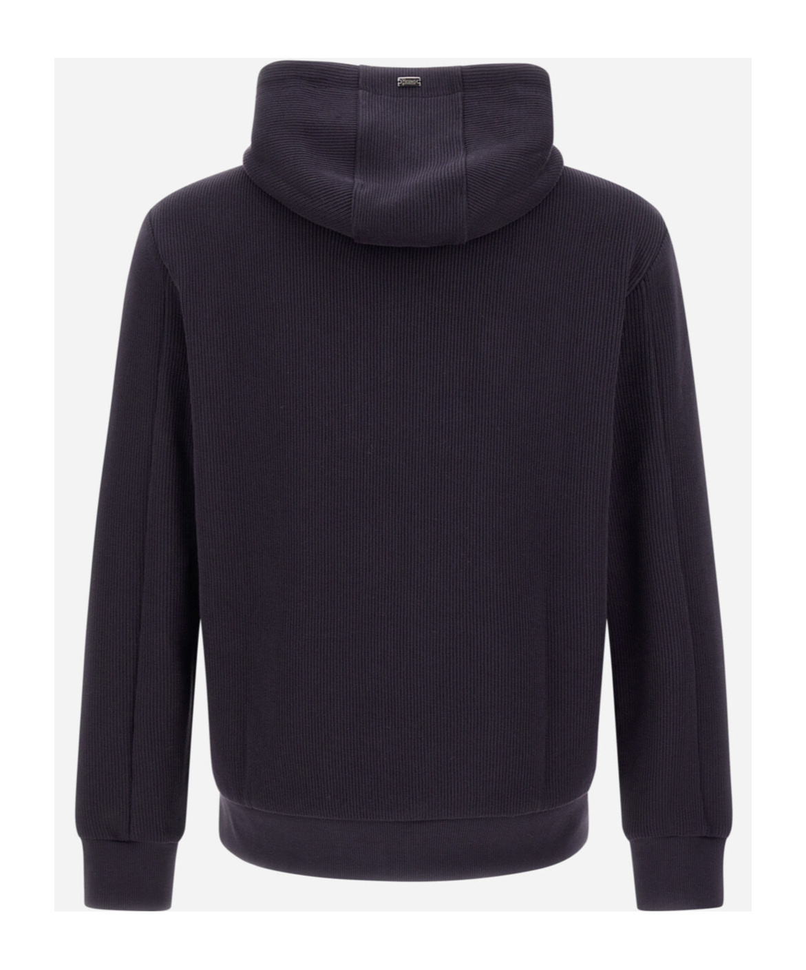 Herno Resort Jacket In Knit Effect Interlock And Travel Nylon Ponente In Blue