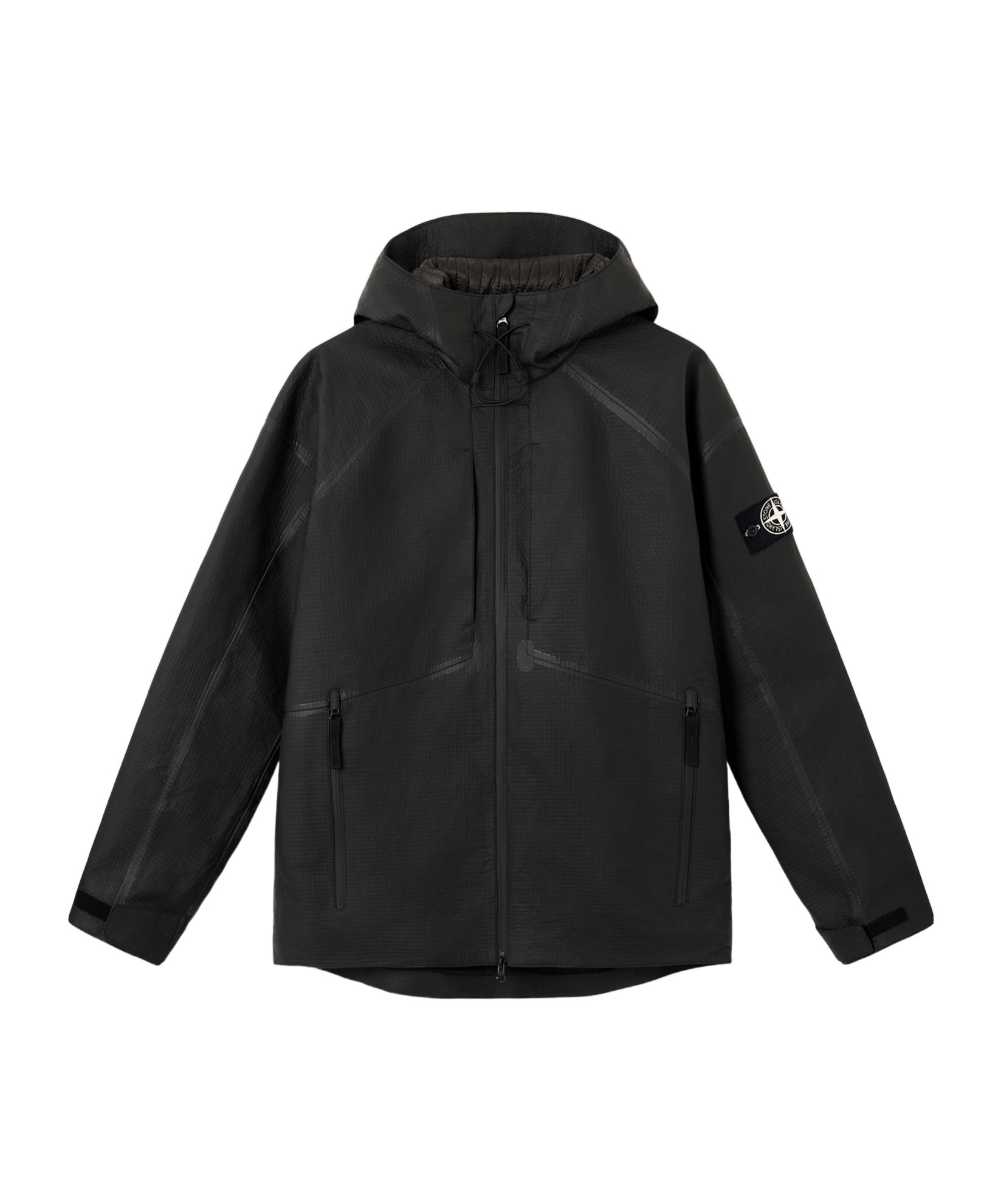 Stone Island Padded Parka With Waterproof Details And Anti-drop In Black