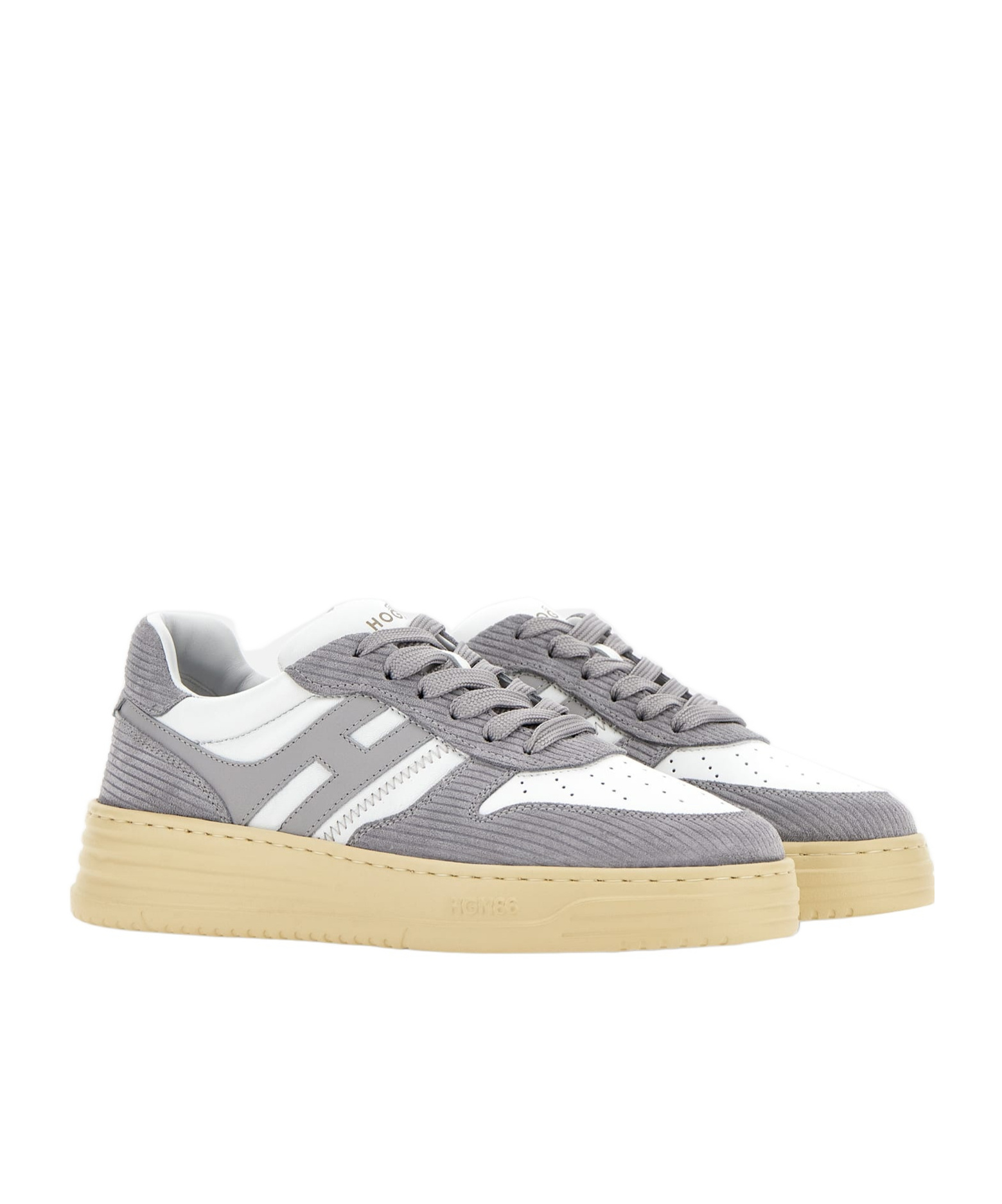 Hogan H630 Panelled Sneakers In Nude