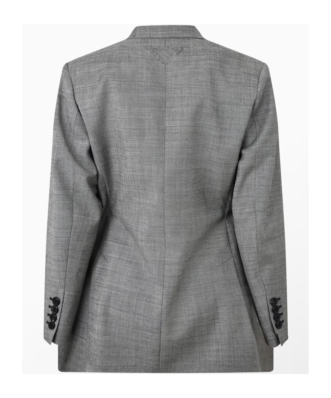 Prada Double-breasted Blazer In Gray