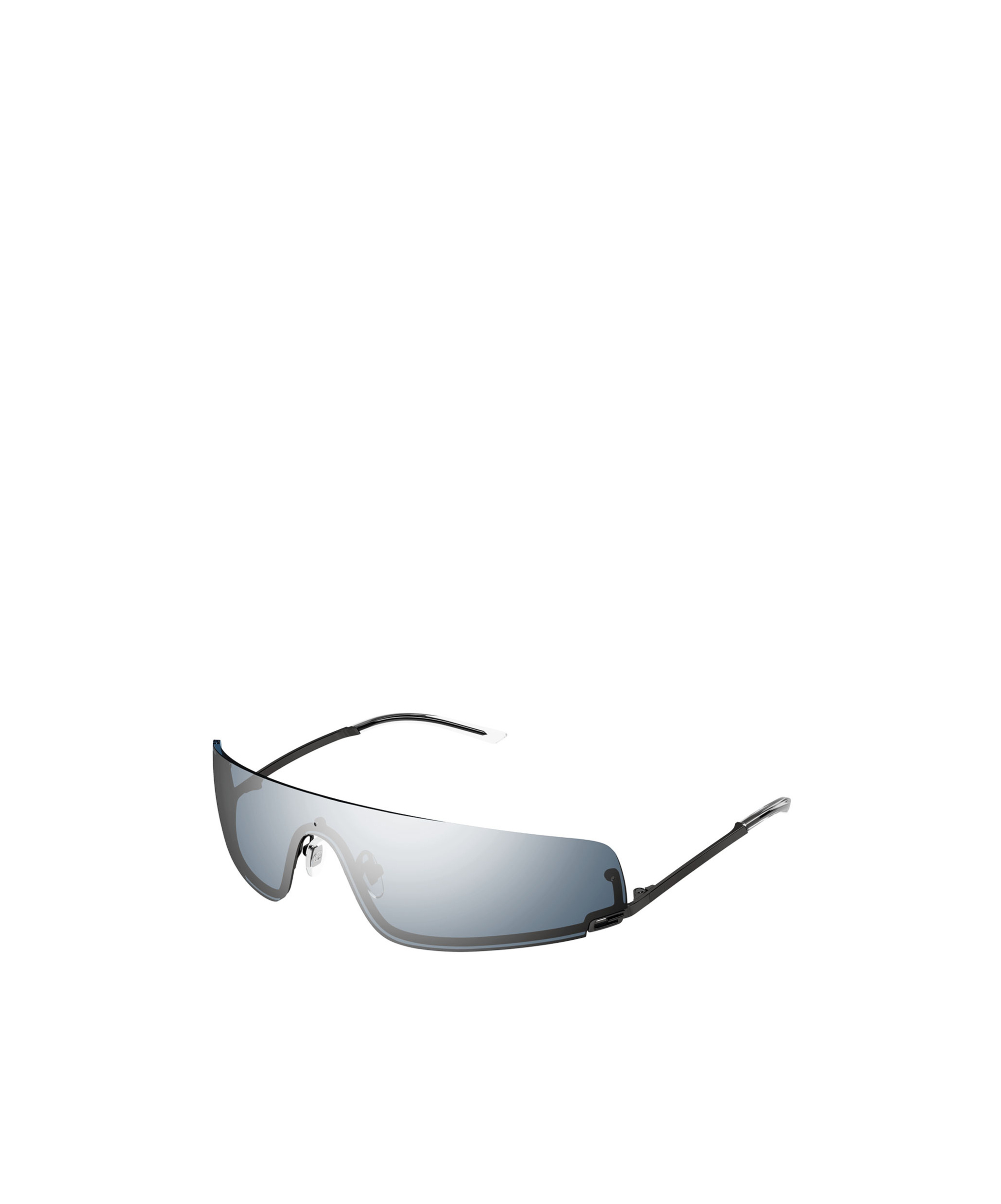 Gucci Square-g-motif Shield-frame Sunglasses In Gray