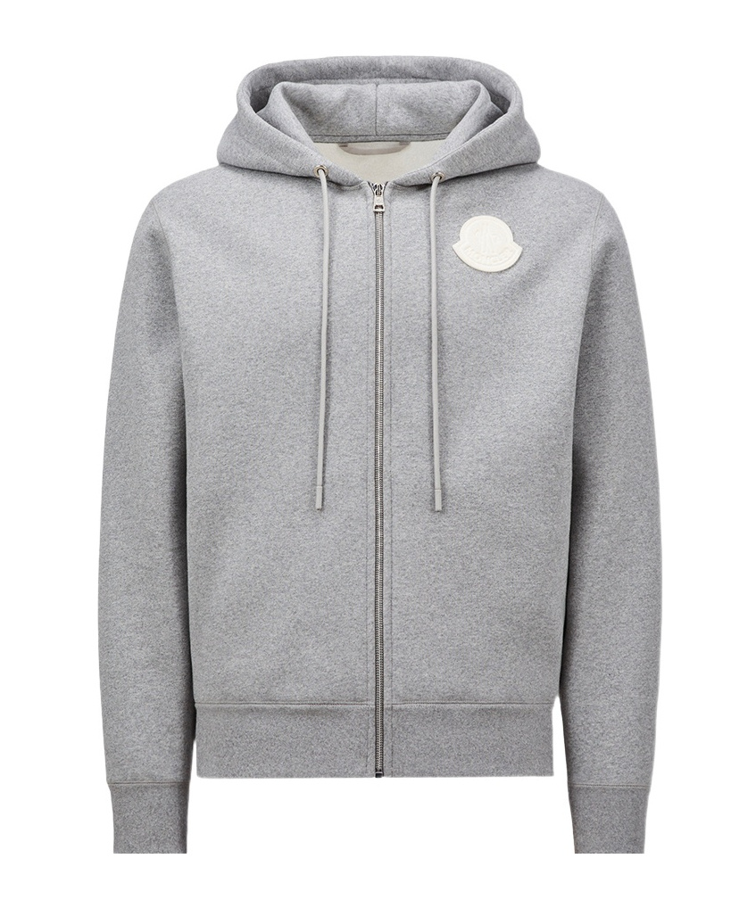 Moncler Hooded Sweater In Gray