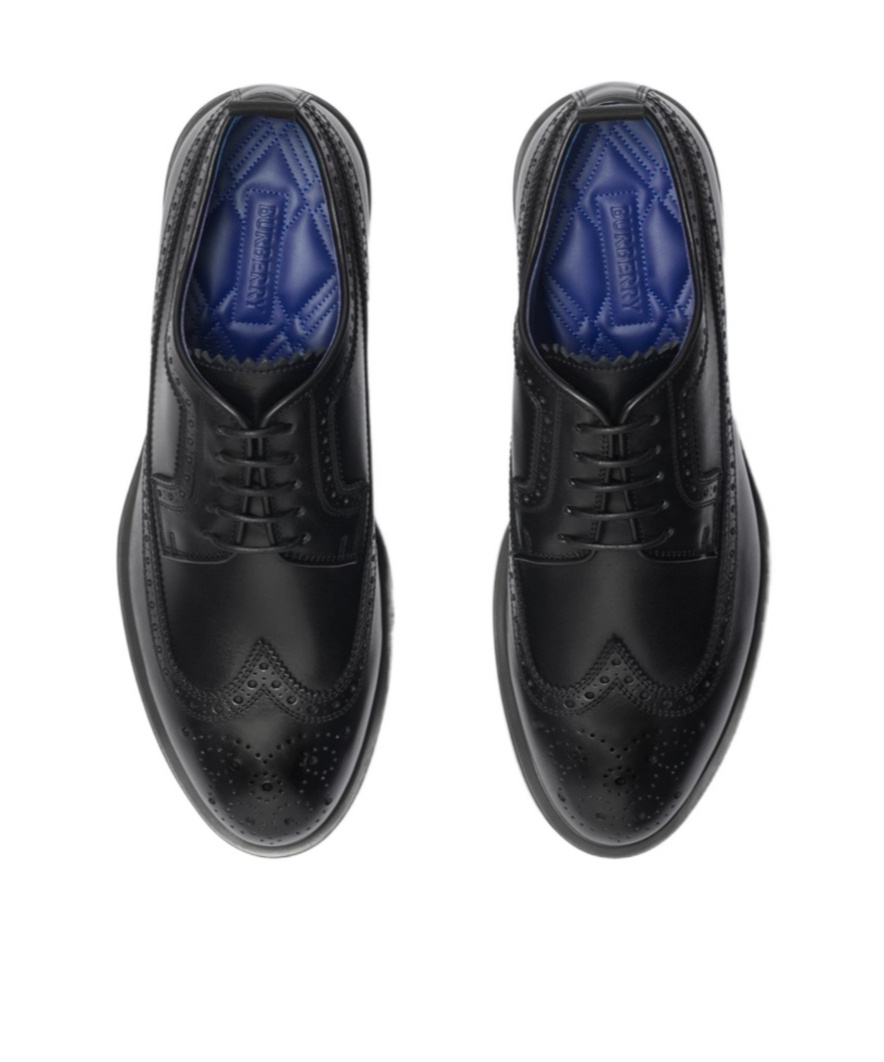 Burberry Leather Loch Brogues In Black