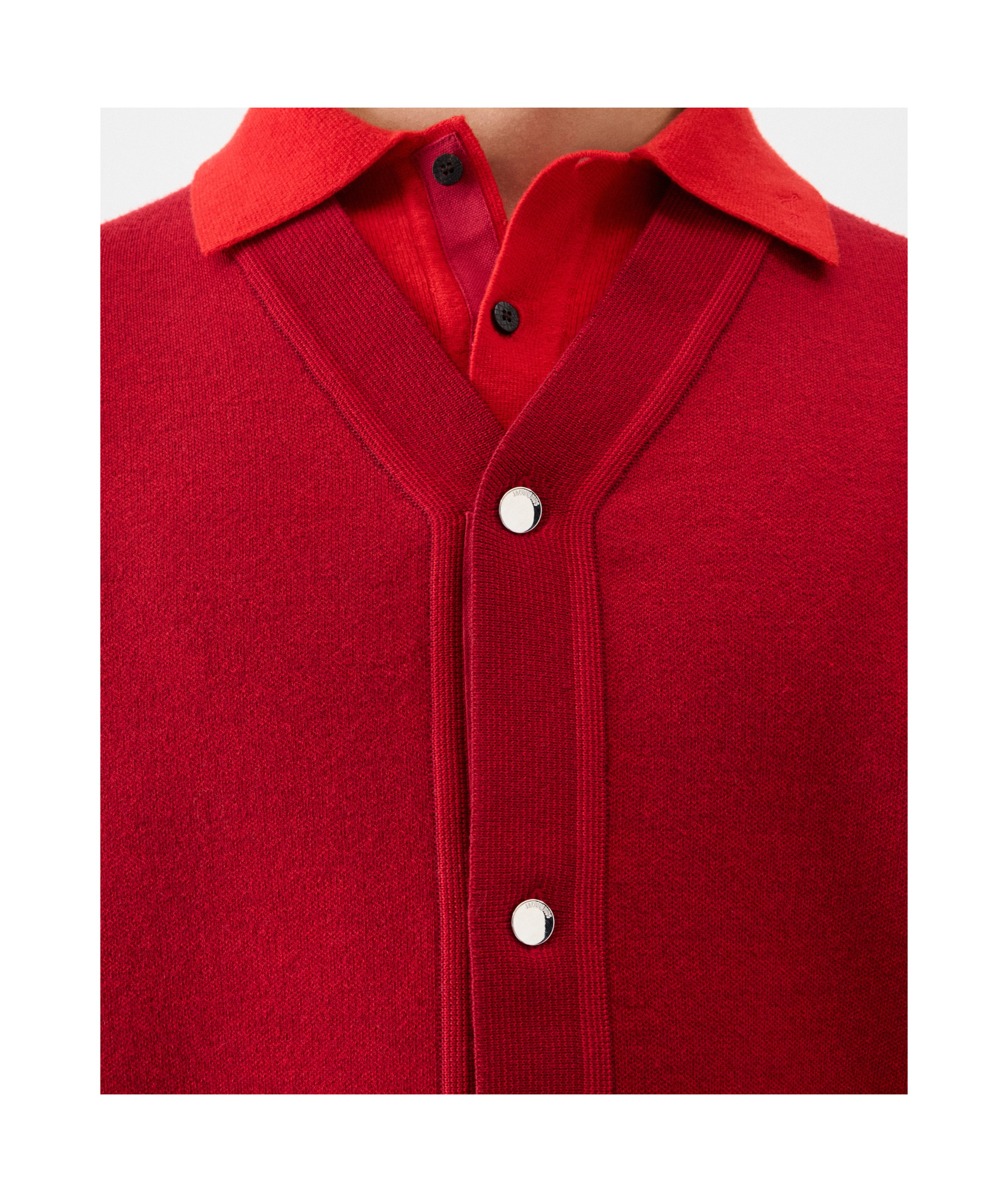 Jacquemus Le Cardigan Doppio Fine-knit Cardigan In Red