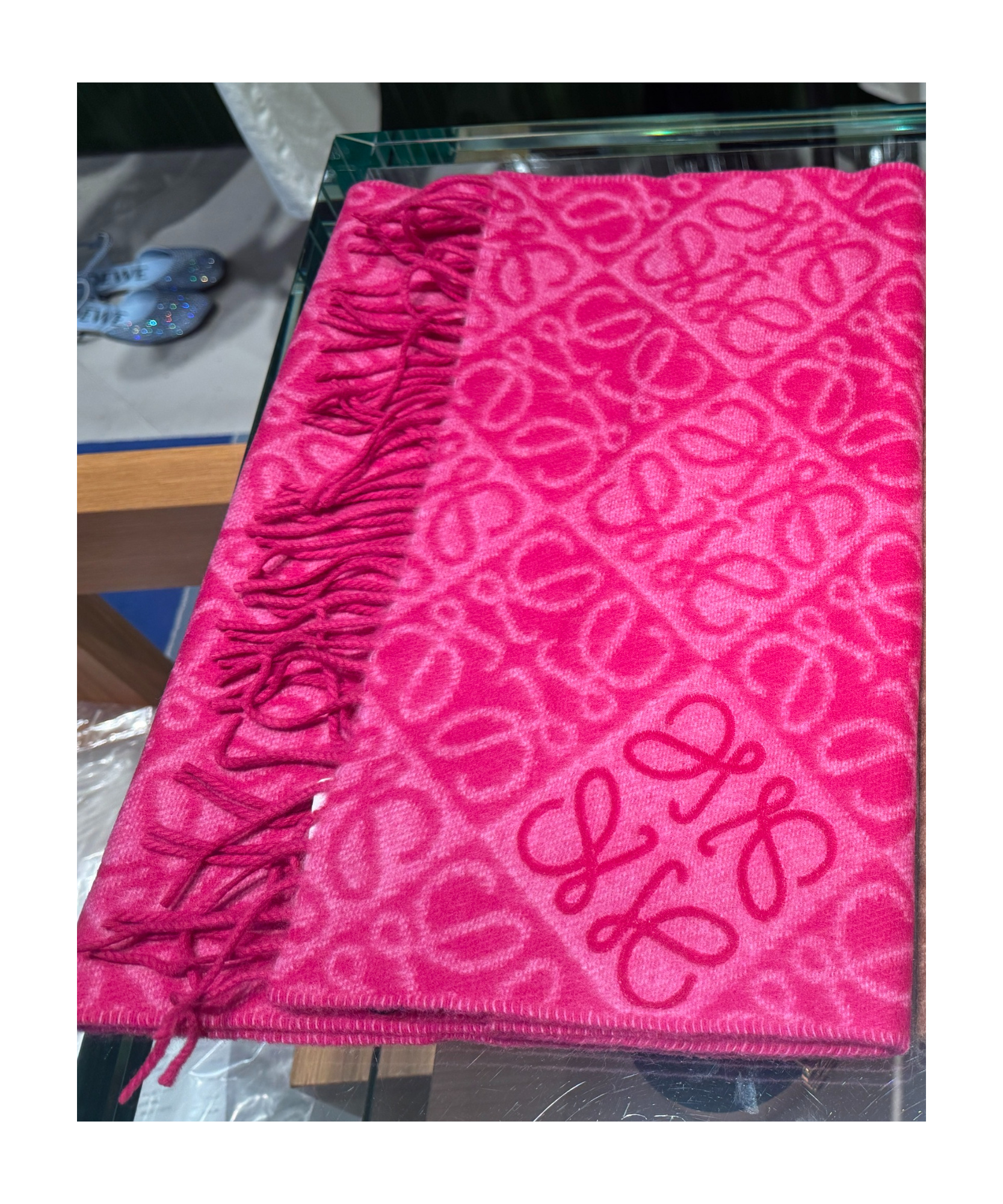 Loewe Word Puzzle Scarf In Pink