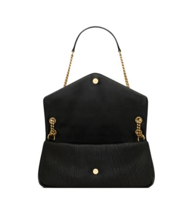 Saint Laurent Calypso Medium Grain Shoulder Bag In Black