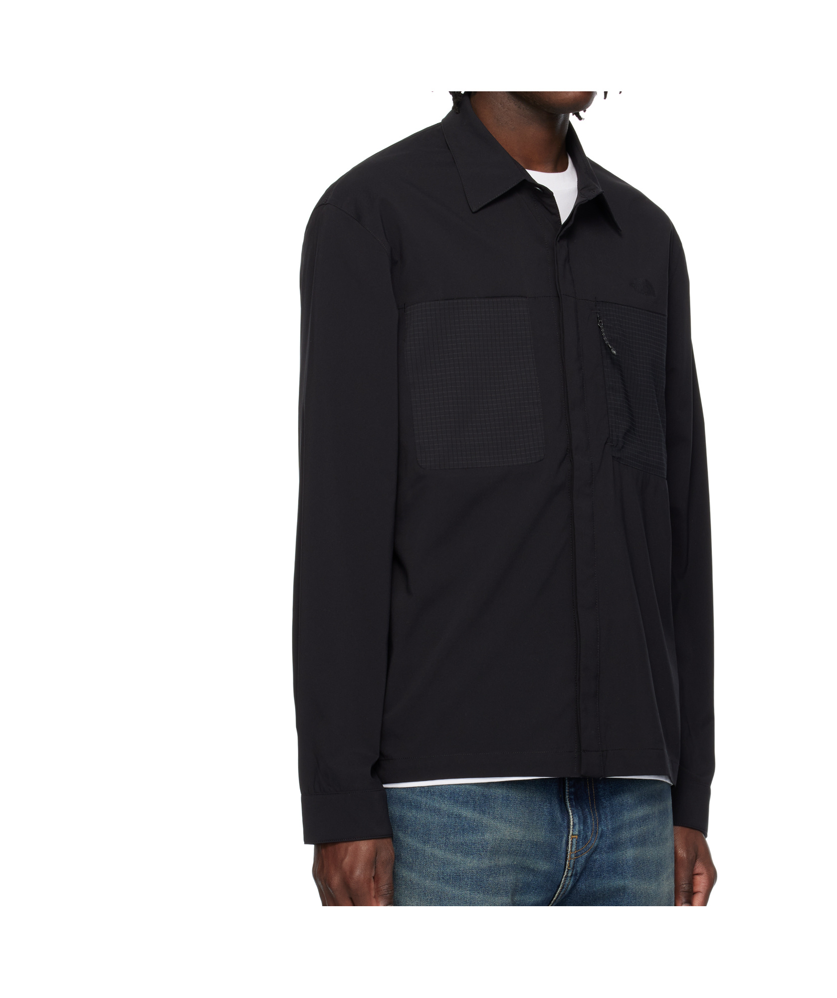The North Face Mens Lightrange Long-sleeve Shirt In Tnf Black