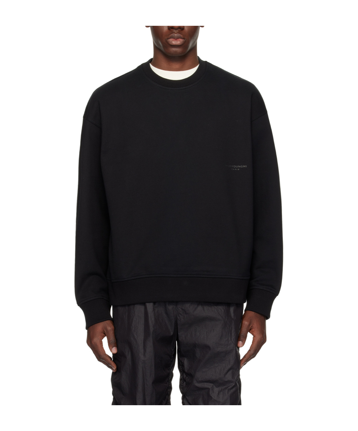 Wooyoungmi Logo Round-necked Sweater In Black