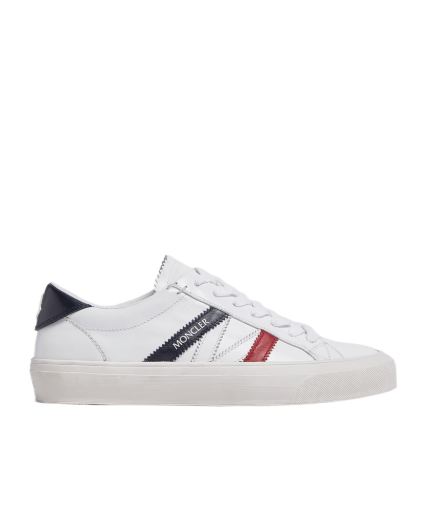 Shop Moncler Monaco 2 Leather Sneakers In White