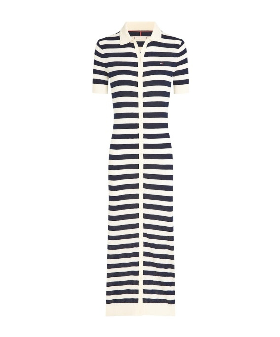 Tommy Hilfiger Striped Dress In White