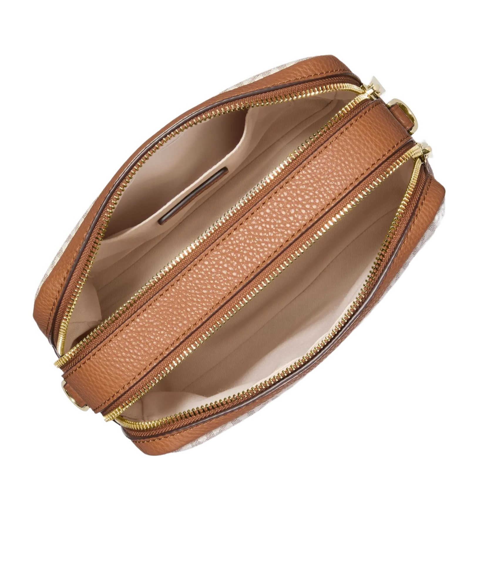 Michael Michael Kors Bryant Medium Monogram Crossbody Bag In Vanilla White/acorn Brown