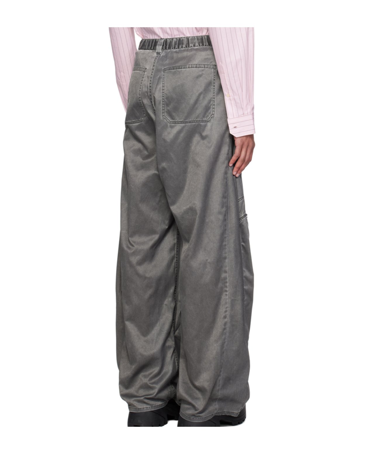 Y/project Y Project Dark Grey Nylon Blend Cargo Pant