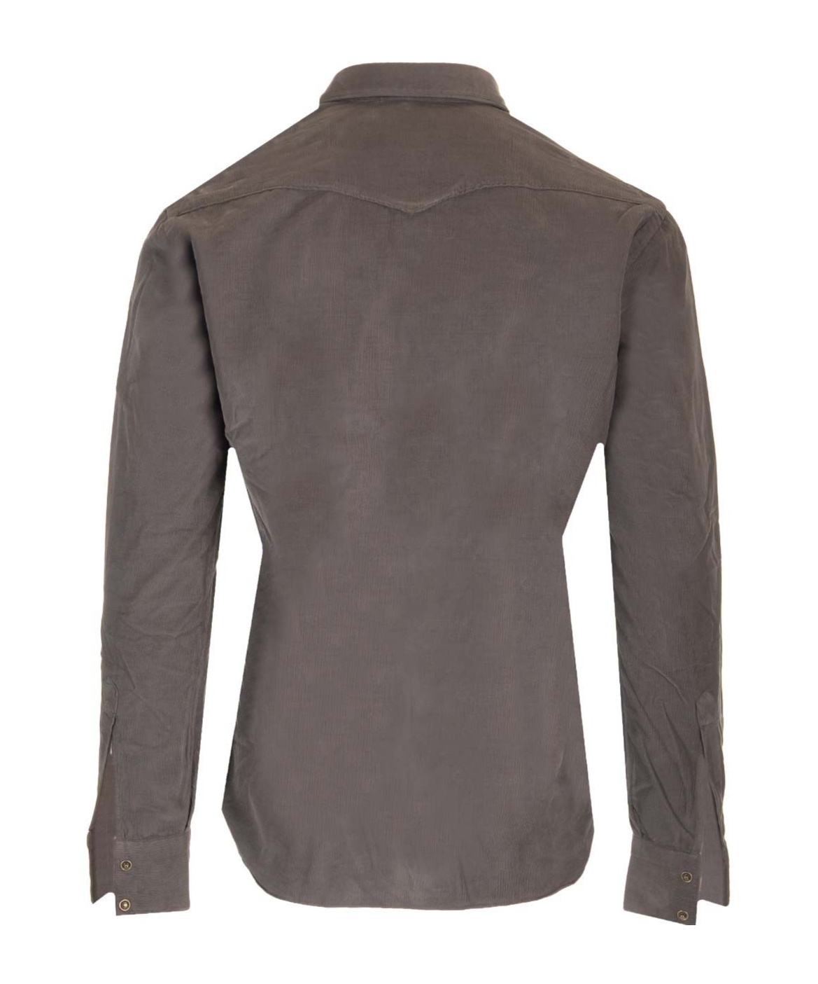 Barba Napoli Long-sleeved Shirt In Gray