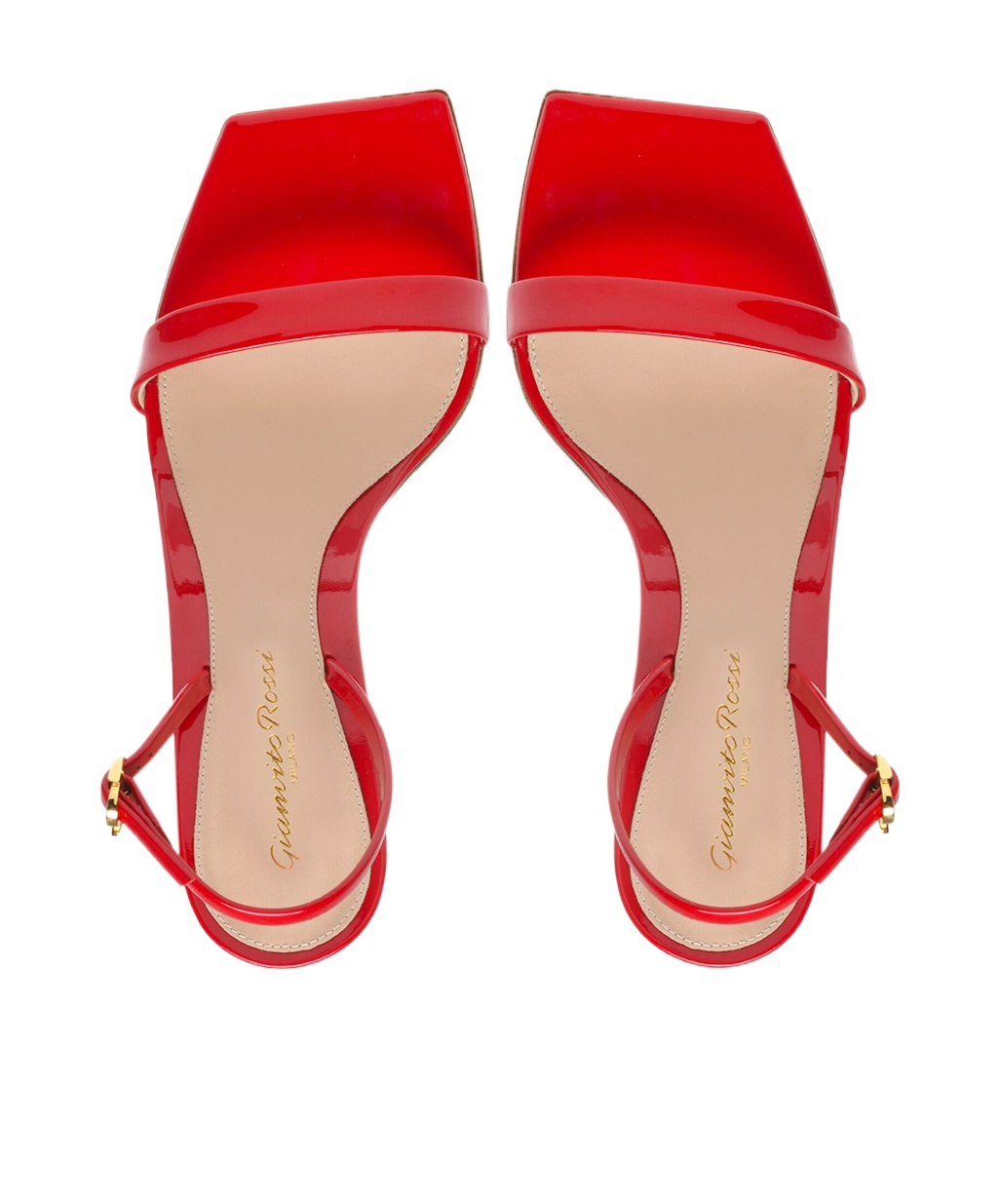 Gianvito Rossi Square Toe High-heeled Sandals In Red