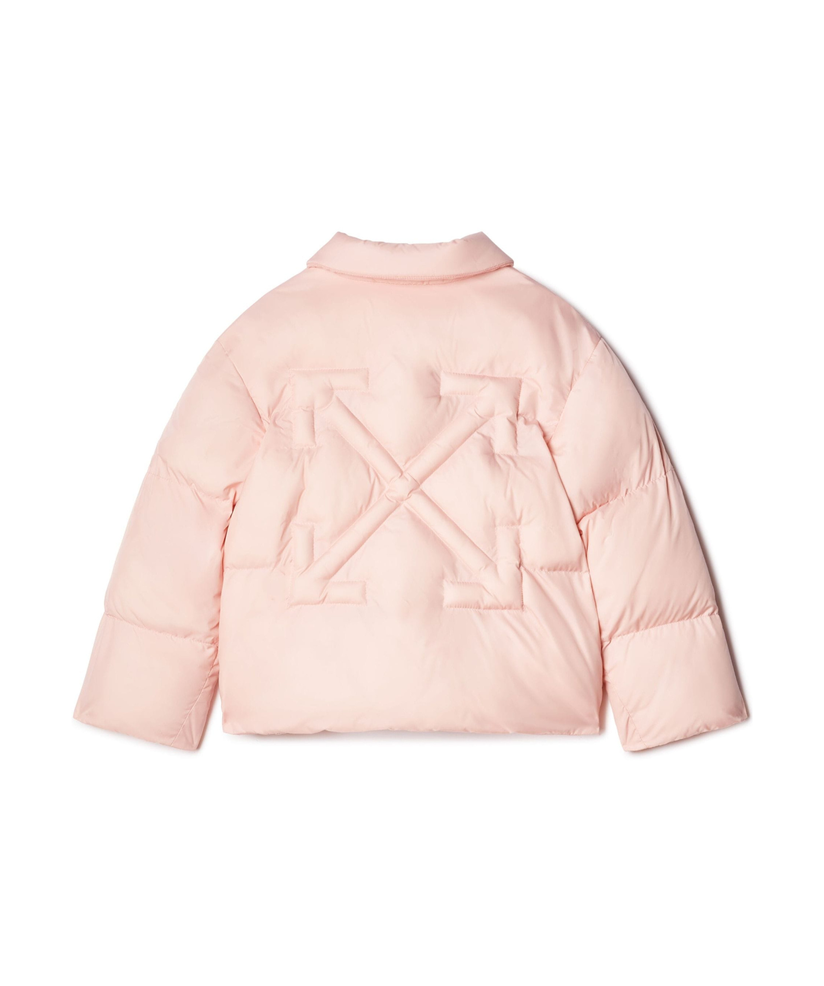 Off-white Arrows-motif Quilted Padded Jacket In Nude