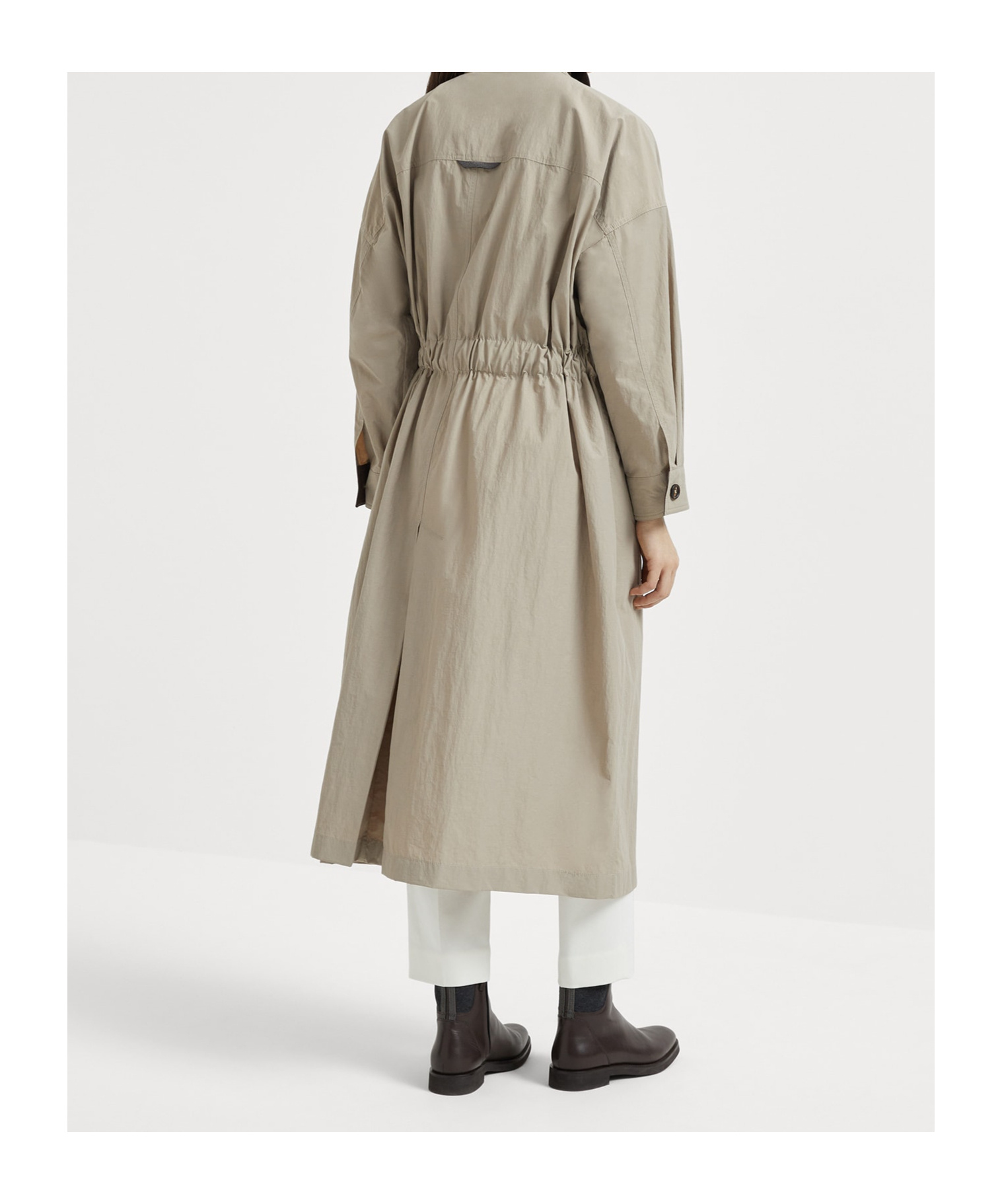 Brunello Cucinelli Long Sleeve Windbreaker In Gray