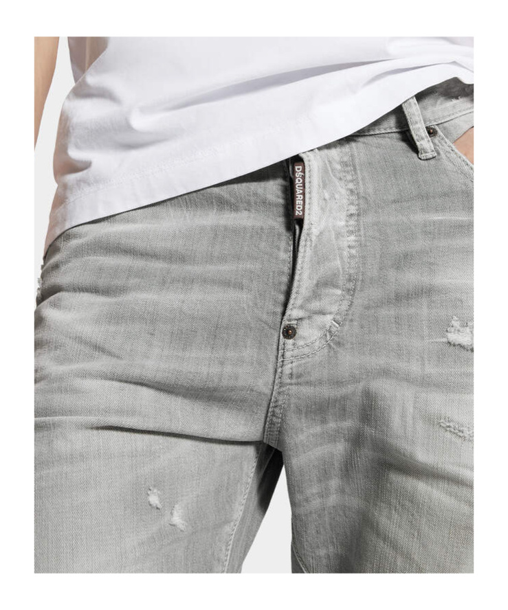 Dsquared2 Relaxed Fit Distressed Denim Jeans In Gray