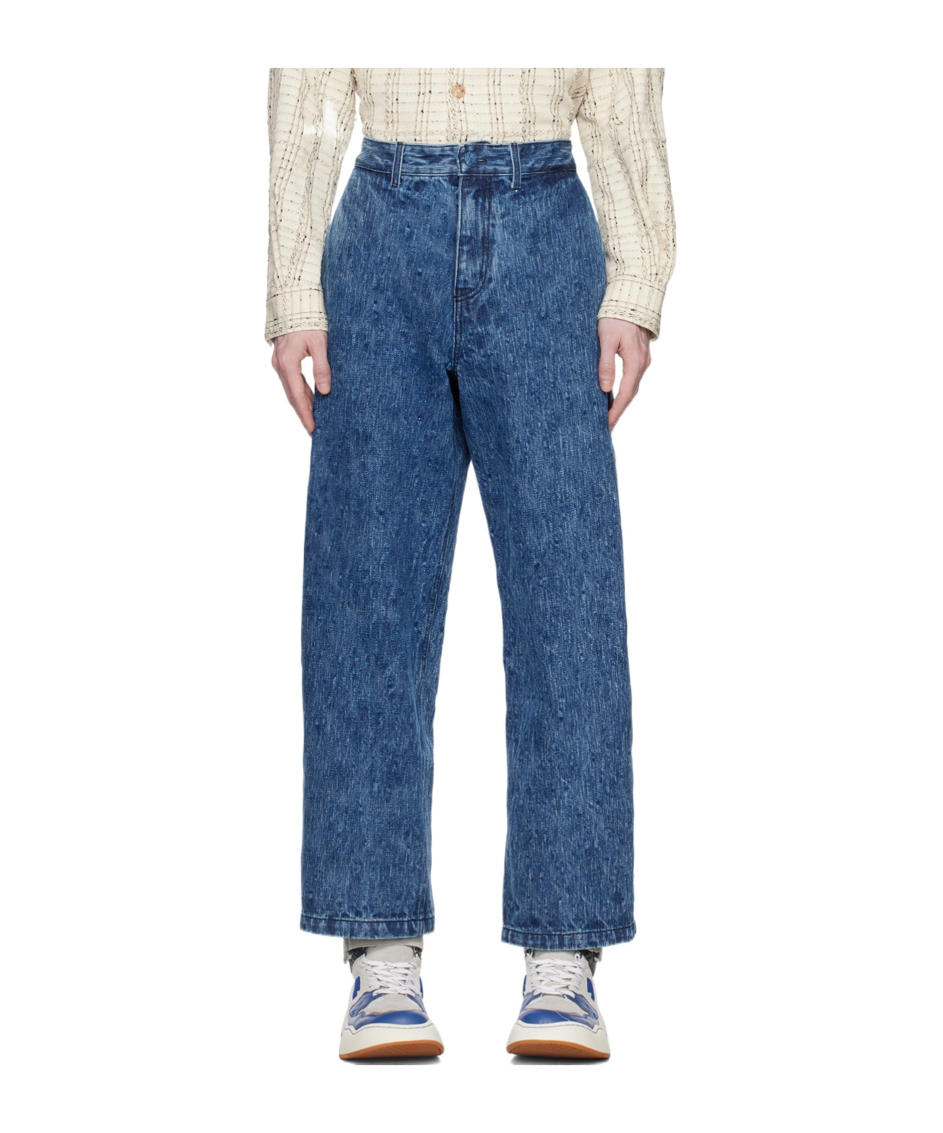 Ader Error Blue Drush Jeans In Blue