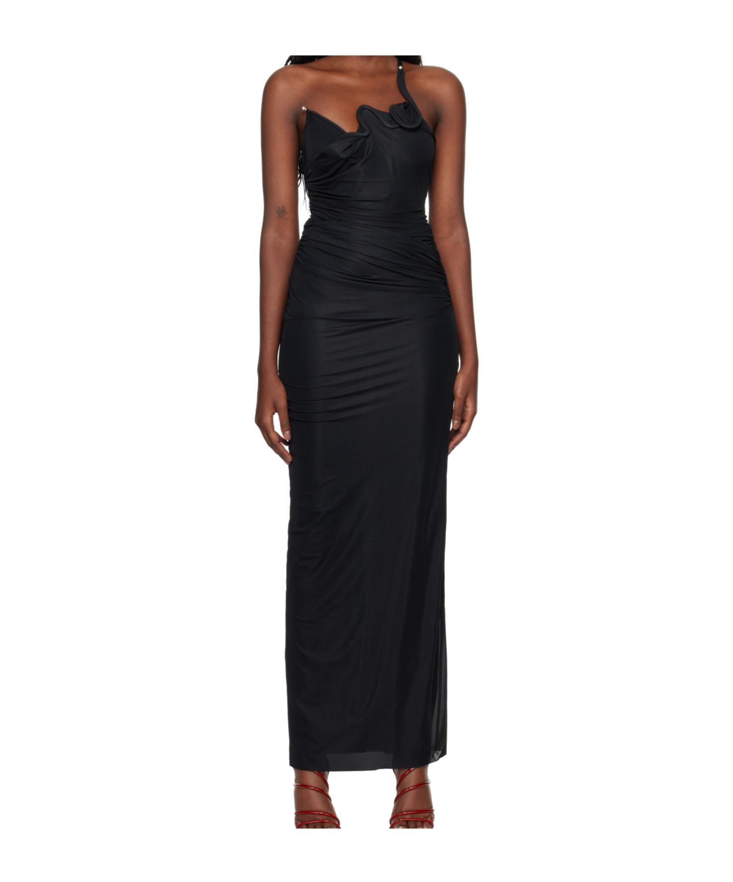 Christopher Esber Black Venus Single Strap Cami Maxi Dress In Black
