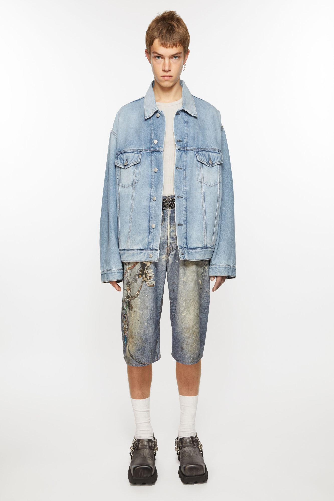 Acne Studios Button-up Denim Jacket In Blue