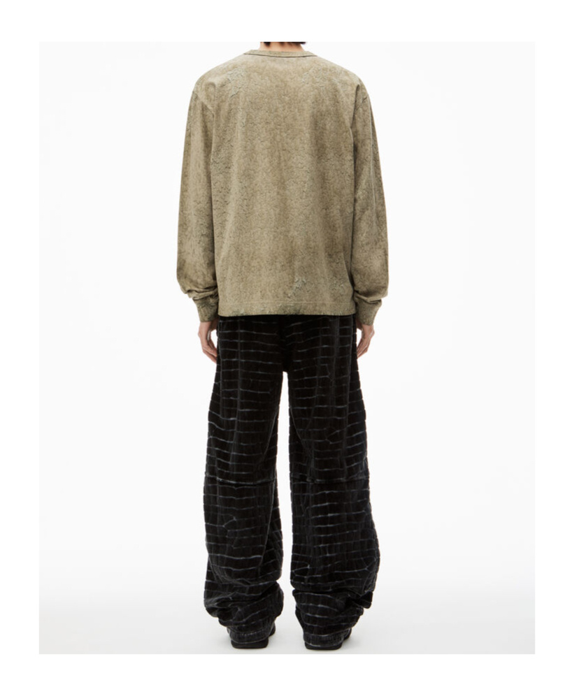 Alexander Wang Logo-embossed Tie-dye T-shirt In Nude